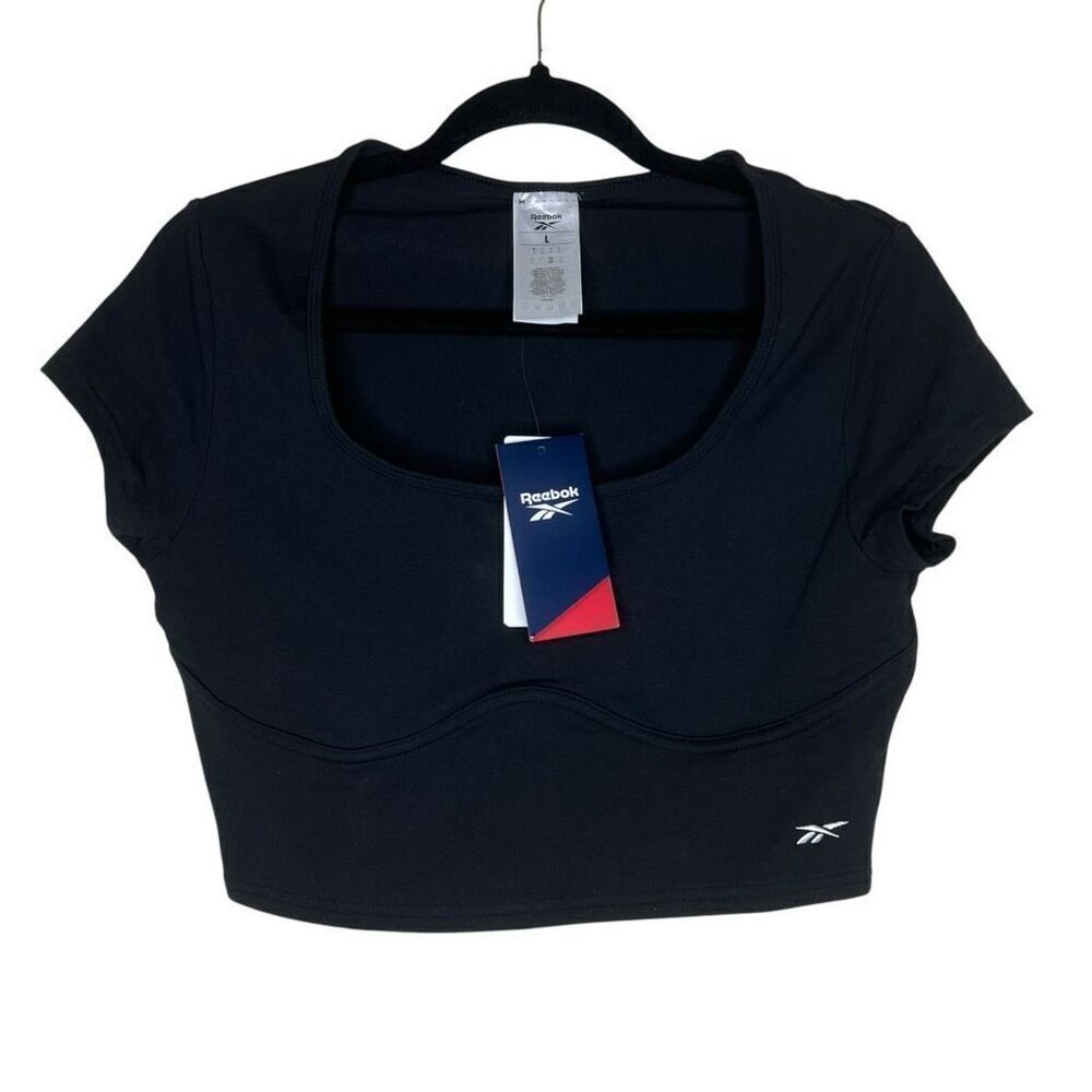 NEW Reebok Women's Classics Wardrobe Essentials Tee Black Large - Picture 3 of 8